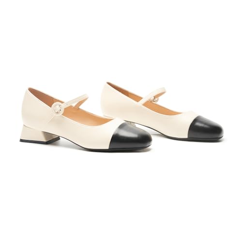 Women's Pumps | Low Block Heel Ankle Strap | Round Toe | Comfortable Dress Shoes for Work,Party,Wedding, Formal Events & Casual
