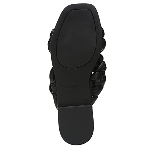 Women's Poppy Braided Vio-Motion Insole Slide Sandal- Supportive Dressy Flat Sandals That Includes an Orthotic Insole and