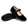 310CYNV0yuL.jpg Upgraded Women's Velvet Mary Jane Shoes Black Cottton Old Beijing Cloth Flats Yoga Exercise Dance Shoes
