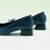 Women's Pump | Square Toe Low Block Heels | Closed Toe Chunky Heels | Leather Low Heel Pumps | Dress Wedding Shoes