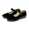 314OH9ETh-L.jpg Upgraded Women's Velvet Mary Jane Shoes Black Cottton Old Beijing Cloth Flats Yoga Exercise Dance Shoes