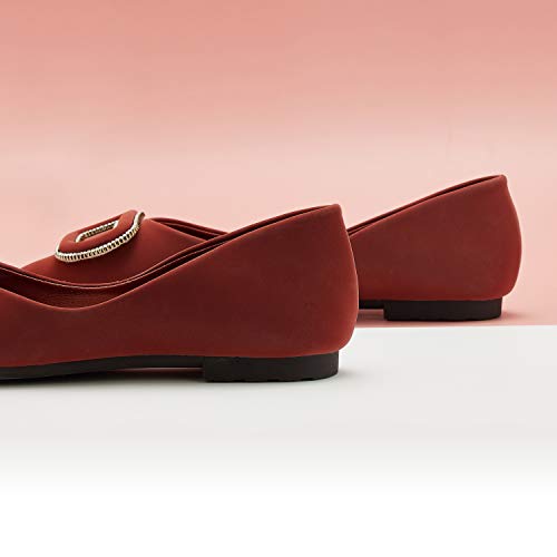 315adbfZ7jL.jpg Women's Flats Pointed Toe Flats for Women Designer Ballet Flats Leather Flats Shoes for Women Dressy Casual Work Office Party