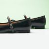 C. Paravano Women's Mary Jane Flats - Lightweight & Comfortable Square Toe Bowknot Ballet Flats with Adjustable Strap, Perfect