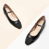 Women's Mary Jane Flats | Almond Toe Ballet Flats | Leather Shoes with Adjustable Strap | Dress Shoes for Work(Size