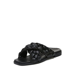 Women's Poppy Braided Vio-Motion Insole Slide Sandal- Supportive Dressy Flat Sandals That Includes an Orthotic Insole and