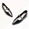 Crystal Strap Flats Pointed Toe Shoes Mary Jane Women's Flats for Dressy Office Causal