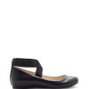 Mandayss Women's Pull-On Criss-Cross Ankle Ballet Flats Shoes