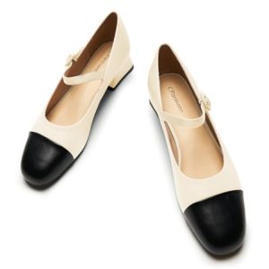 Women's Pumps | Low Block Heel Ankle Strap | Round Toe | Comfortable Dress Shoes for Work,Party,Wedding, Formal Events & Casual