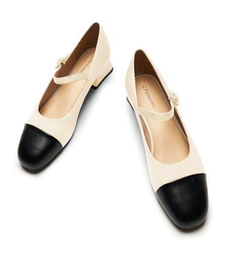 Women's Pumps | Low Block Heel Ankle Strap | Round Toe | Comfortable Dress Shoes for Work,Party,Wedding, Formal Events & Casual