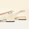 Women's Slingback Flats|Sandals Square Toe Dress Shoes|Flat Heel Double Strap Shoes for Bridal Showers, Date Nights & Summer