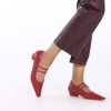 Women's Mary Jane Pumps | Narrow Square Toe Pumps | Work Shoes with Low Block Heel | Daily Wear Leather Shoes