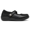 31ZEhFxxUWL.jpg Women's Flat Mary Jane Shoes Black Leather Oxford Shoes for Women - Comfortable Slip-On Leather Loafers