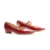 Women's Mary Jane Pumps | Narrow Square Toe Pumps | Work Shoes with Low Block Heel | Daily Wear Leather Shoes