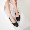 Womens Flats Shoes with Pomegranate Embroidery,White Flats with Bow,Comfortable Round-Toe Flats Shoes,Black Dress Shoes for