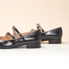 Women's Mary Jane Flats | Square Toe Ballet Flats with Adjustable Straps | Dress Shoes for Work | Comfortable Shoes for Daily