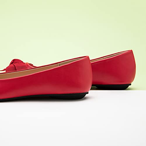Pointy Bow Flats Women's Flats Comfortable Stylish Slip-On Shoes for Casual and Office