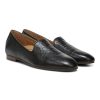 Willa Womens Sleek Leather Casual Slip On M Black Crinkle Nappa - 9 Wide