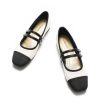 31v5RAeV-KL.jpg Womens Mary Jane Flats Closed Square Toe Mary Jane Shoes for Women Double Strap Dressy Work Shoes Slip on Ballet Flats Mary