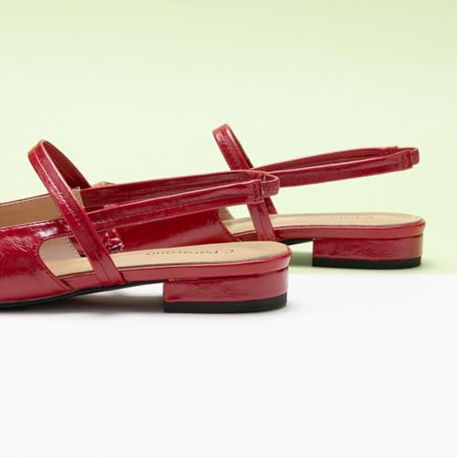 Women's Slingback Flats & Heels - Pointed Toe, Ankle Strap, Comfortable Leather Dress Shoes