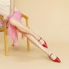 Women's Slingback Flats & Heels - Pointed Toe, Ankle Strap, Comfortable Leather Dress Shoes