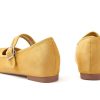 Mary Jane Shoes Women Slip on Ballet Flat Dressy Comfortable Round Toe Black Flats Shoes Ankle Strap Flats for Women
