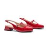 Women's Slingback Pumps | Round Toe Mary Jane Pumps | Low Heel Dress Shoes with Adjustable Ankle Strap