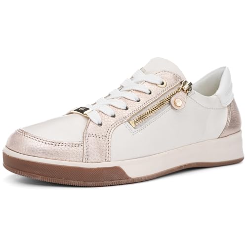 Women's Low-Top Sneakers, Sand Cream White, 10.5