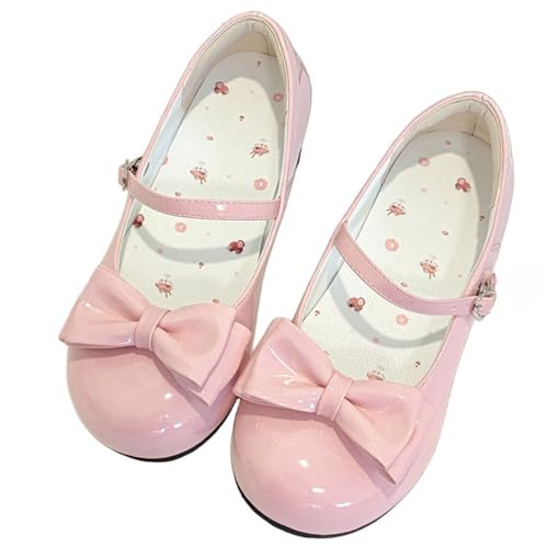 410rXcaESqL.jpg BEROBELLO Women's Lolita Shoes Cute Mary Jane Flats Bowknot Round Toe Party Dress Shoes