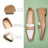 Penny Loafers for Women, Crocodile-Embossed Slip-ons Comfortable Dressy Formal Dress Square Toe Flats Loafer Shoes for Business