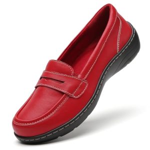 Loafers for Women Comfort Orthopedic Slip On Penny Loafers Women's Flat Shoes for Casual Walking Dress Work Business