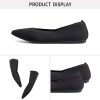 Womens Pointed Toe Flats Knit Dress Shoes Comfort Women Shoes Slip On Shoes for Woman Classic Softable Shoes Low Wedge