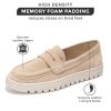 Genuine Leather Loafers for Women – Memory Foam Insoles Slip On Shoes for Women – Lightweight Womens Shoes – Non Slip Womens