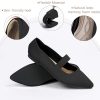 Women's Flats Shoes Pointed Toe Knit Washable Ballet Comfortable Dressy Mary Jane Flat