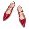 Women's Slingback Flats & Heels - Pointed Toe, Ankle Strap, Comfortable Leather Dress Shoes