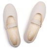 Women's Mary Jane Flats Comfortable Dressy Ballet Flats Casual Round Toe Slip On Washable Knitted Fabric Office Work Woman Shoes