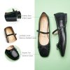 C. Paravano Women's Mary Jane Flats - Lightweight & Comfortable Square Toe Bowknot Ballet Flats with Adjustable Strap, Perfect