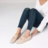 Flats for Women Square Toe Ballet Flats Cross Strap Comfortable Arch Support Dressy Knit Flats for Women Mary Jane Flats Slip On