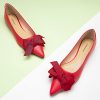 Pointy Bow Flats Women's Flats Comfortable Stylish Slip-On Shoes for Casual and Office