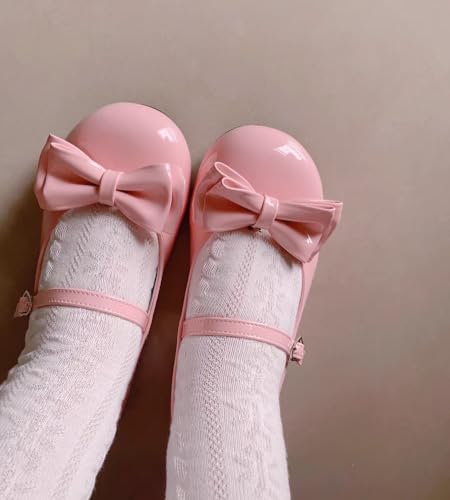 41FjOyTGAL.jpg BEROBELLO Women's Lolita Shoes Cute Mary Jane Flats Bowknot Round Toe Party Dress Shoes