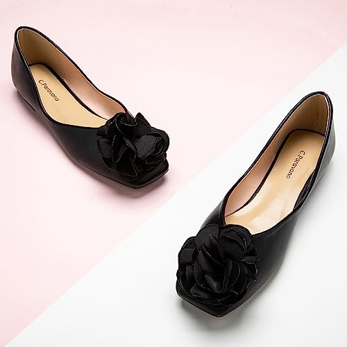 Ballet Flats for Women | Womens Flats Shoes | Square Toe Flats| Women's Flats | Slip On Dress Shoes | Flower Shoes