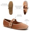 Women's Ballet Flats,Square Toe Velvet Mary Jane Shoes Women,Comfortable Dress Shoes for Women Dressy