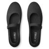 Mary Jane Shoes Women Round Toe Knit Ballet Flats Shoes for Women Comfortable Dressy Washable Adjustable Strap for Work Office
