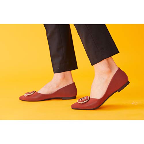 41JhDBQla0L.jpg Women's Flats Pointed Toe Flats for Women Designer Ballet Flats Leather Flats Shoes for Women Dressy Casual Work Office Party