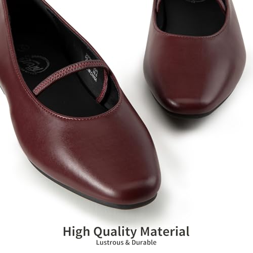 Mary Jane Ballet Flats for Women - Comfortable Closed Toe Shoes With Strap