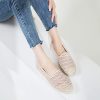 Women's Breathable Mesh Flats Shoes, Soft Loafers Flats, White Slip on Shoes Loafer