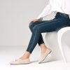 Flats for Women Square Toe Ballet Flats Cross Strap Comfortable Arch Support Dressy Knit Flats for Women Mary Jane Flats Slip On