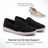 41Qf3Q3cPFL.jpg Encore Slip On Sneakers for Women | Arch Support Sneakers for Women | Built-in Orthotic Insole