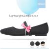 Mary Jane Flat Shoes Round Toe Ballet Flats for Women Dressy Fabric Business Flats Comfortable Classic Strap Flats for Office