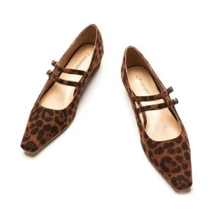 Women's Mary Jane Pumps | Narrow Square Toe Pumps | Work Shoes with Low Block Heel | Daily Wear Leather Shoes
