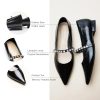 Crystal Strap Flats Pointed Toe Shoes Mary Jane Women's Flats for Dressy Office Causal